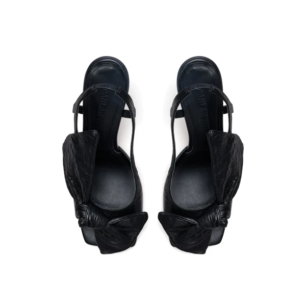 Scanlan Theodore Bow Slingback Sandal 9.5 in Black