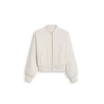 Scanlan Theodore Cashmere Wool Bomber in White | Jackets | Coveti