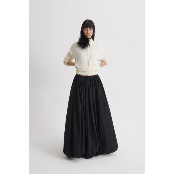 Scanlan Theodore Cashmere Wool Bomber in White | Jackets | Coveti
