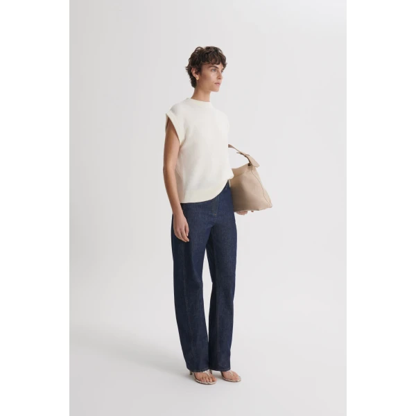 Scanlan Theodore Cashmere Wool Loose Tank in White | Tops | Coveti