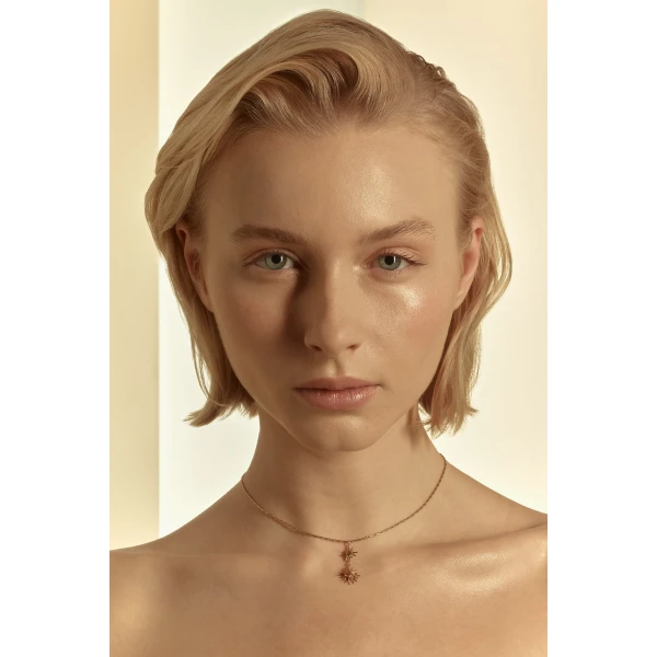 Scanlan Theodore Celestial Charm Drop Choker in Light Gold