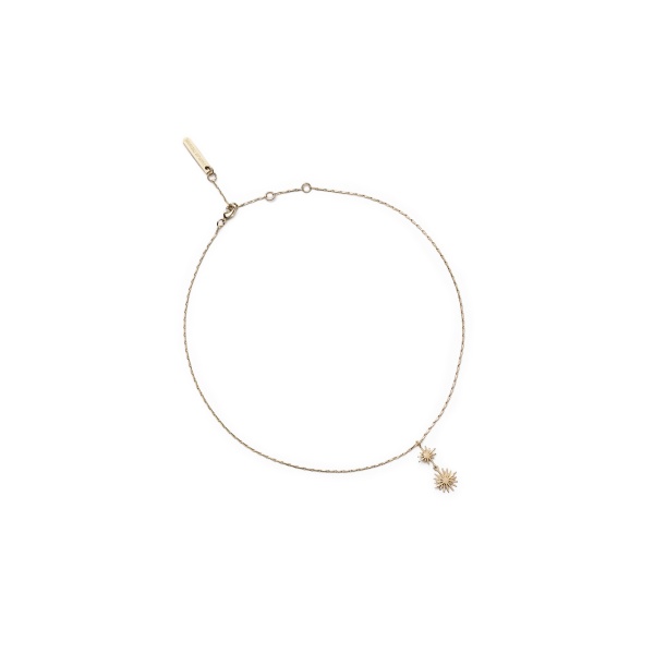Scanlan Theodore Celestial Charm Drop Choker in Light Gold