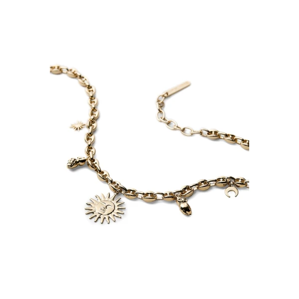 Scanlan Theodore Celestial Charms Choker in Light Gold | Necklace | Coveti