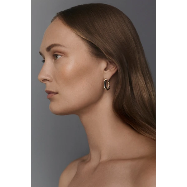 Scanlan Theodore Chisel Huggie Hoop Earrings in Light Gold | Earrings | Coveti