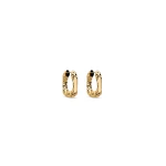 Scanlan Theodore Chisel Huggie Hoop Earrings in Light Gold | Earrings | Coveti
