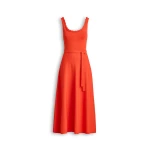 Scanlan Theodore Crepe Knit Crochet Soft Dress in Crayon at Coveti Scanlan Theodore Crepe Knit Crochet Soft Dress in Crayon