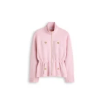 Scanlan Theodore Crepe Knit Funnel Neck Jacket in Dusk | Jackets | Coveti