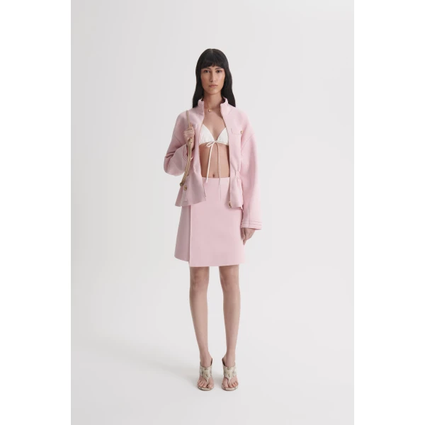 Scanlan Theodore Crepe Knit Wrap Skirt in Dusk | Skirts | Coveti