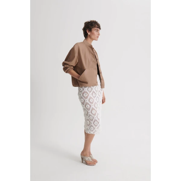 Scanlan Theodore Crochet Skirt in White
