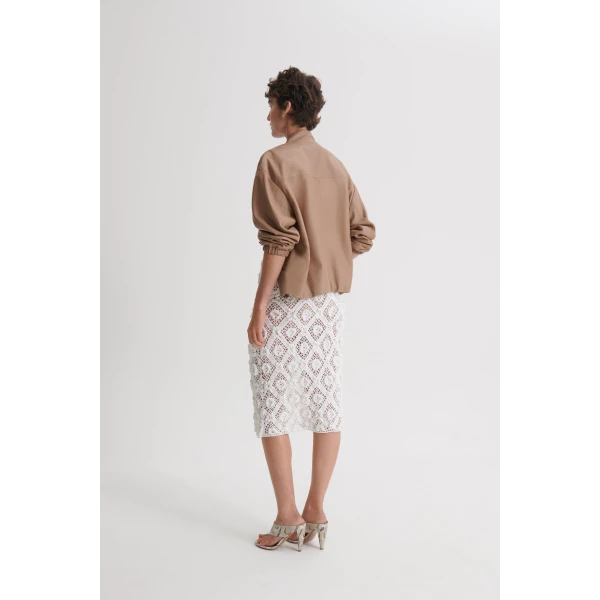 Scanlan Theodore Crochet Skirt in White