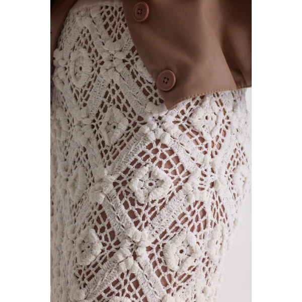 Scanlan Theodore Crochet Skirt in White