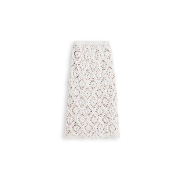 Scanlan Theodore Crochet Skirt in White