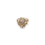 Scanlan Theodore Crystal Cascade Brooch in Gold Quartz at Coveti Scanlan Theodore Crystal Cascade Brooch in Gold Quartz