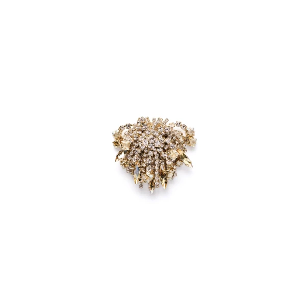 Crystal Cascade Brooch in Gold Quartz