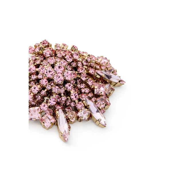 Scanlan Theodore Crystal Cascade Brooch in Light Rose | Brooches & Pins | Coveti