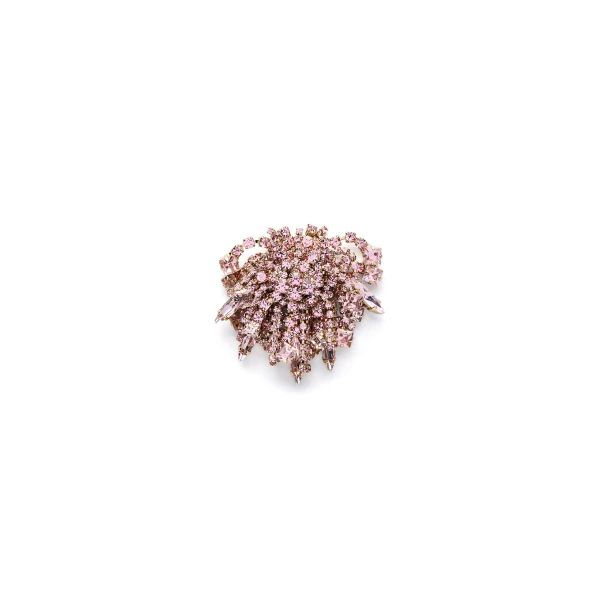 Crystal Cascade Brooch in Light Rose