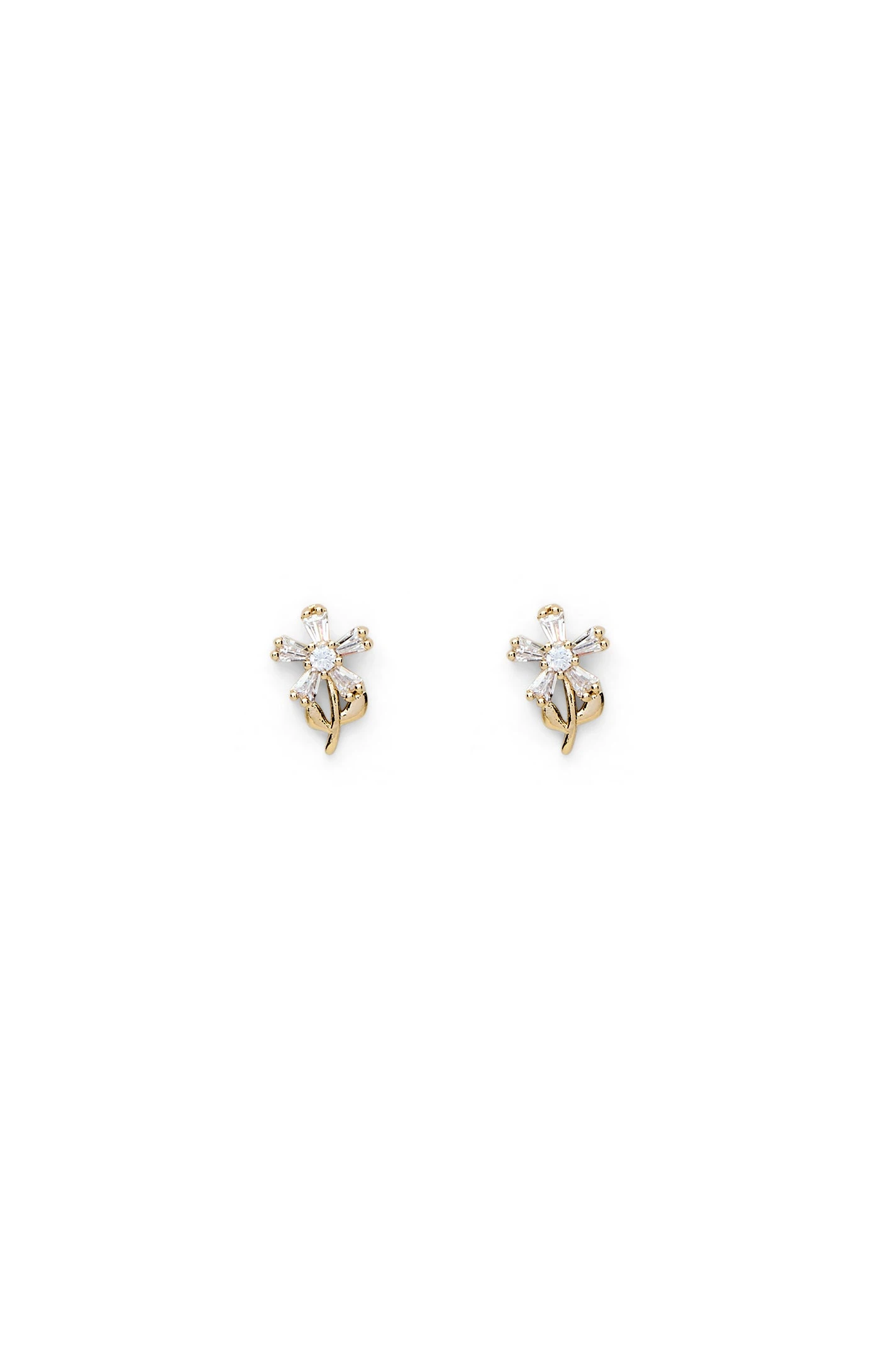 Scanlan Theodore Crystal Flower Studs in Light Gold Crystal Scanlan Theodore Crystal Flower Studs in Light Gold Crystal | Earrings | Coveti