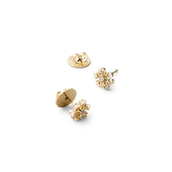 Scanlan Theodore Crystal Petal Studs in Light Gold Crystal | Earrings | Coveti
