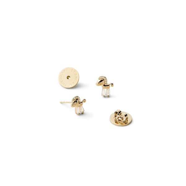 Scanlan Theodore Crystal Trojan Studs in Light Gold Crystal | Earrings | Coveti