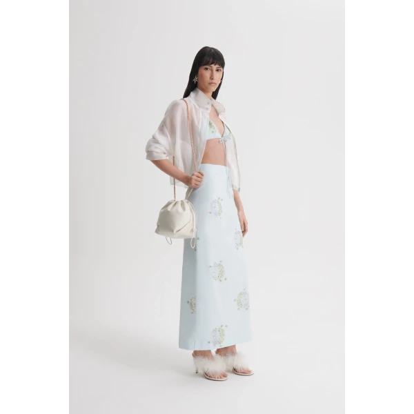 Scanlan Theodore Dandelion Jacquard Bra in Sky Blue