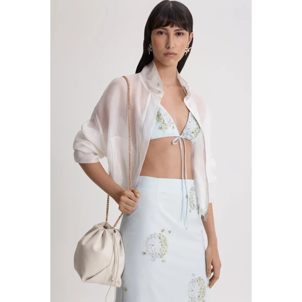 Scanlan Theodore Dandelion Jacquard Bra in Sky Blue
