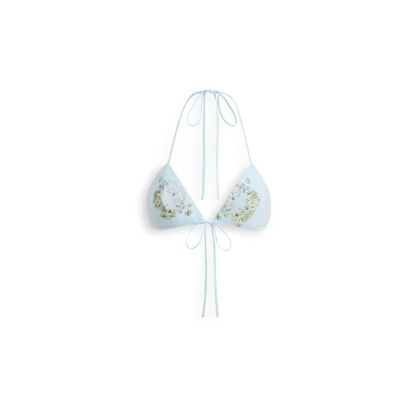 Dandelion Jacquard Bra in Sky Blue