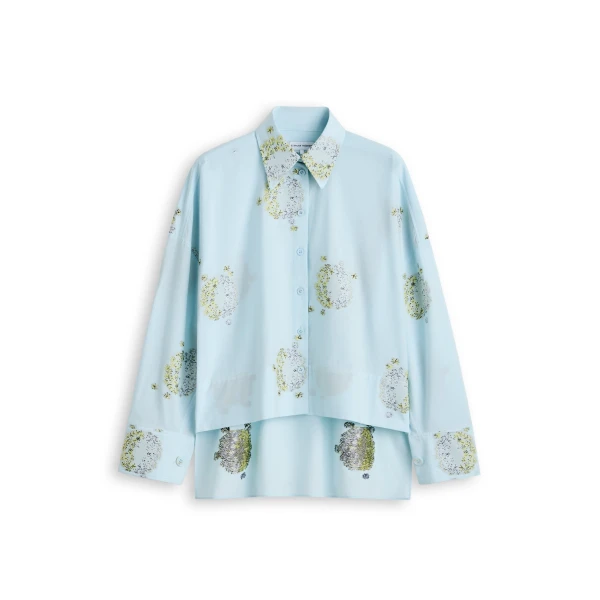 Scanlan Theodore Dandelion Jacquard Shirt in Sky Blue