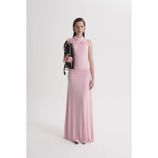 Scanlan Theodore Draped Skirt in Pink | Skirts | Coveti