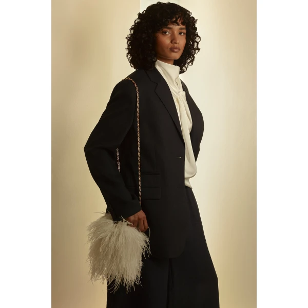 Scanlan Theodore Feather Bucket Bag in Bianco