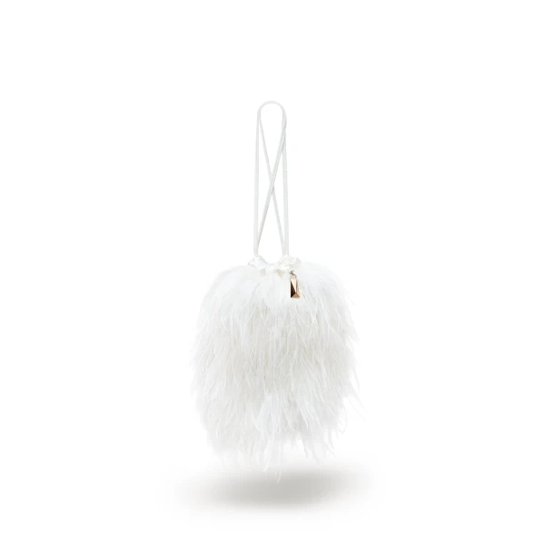 Scanlan Theodore Feather Bucket Bag in Bianco