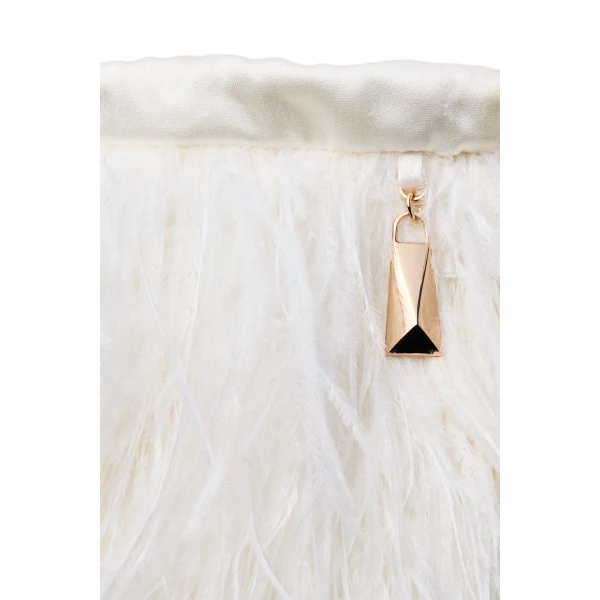 Scanlan Theodore Feather Bucket Bag in Bianco