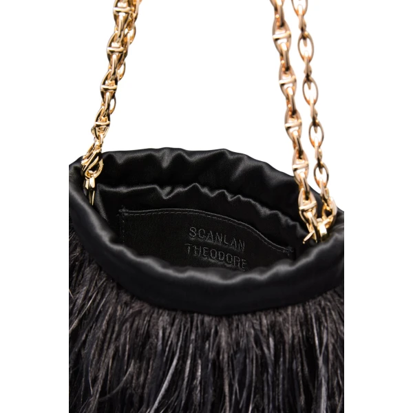 Scanlan Theodore Feather Bucket Bag in Black | Bucket Bags | Coveti