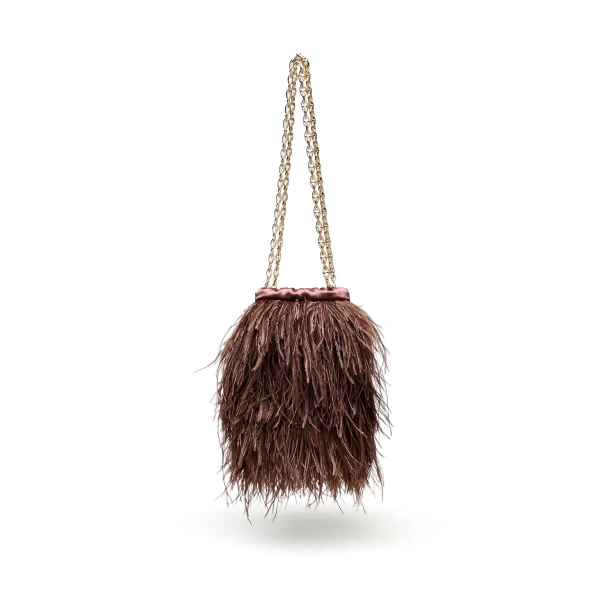 Scanlan Theodore Feather Bucket Bag in Caffe | Bucket Bags | Coveti