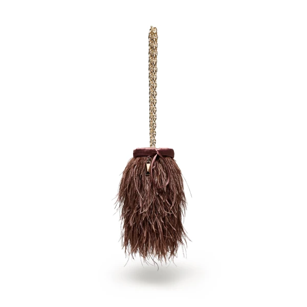 Scanlan Theodore Feather Bucket Bag in Caffe | Bucket Bags | Coveti