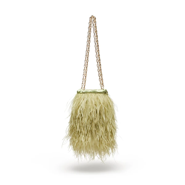 Scanlan Theodore Feather Bucket Bag in Pistachio | Bucket Bags | Coveti