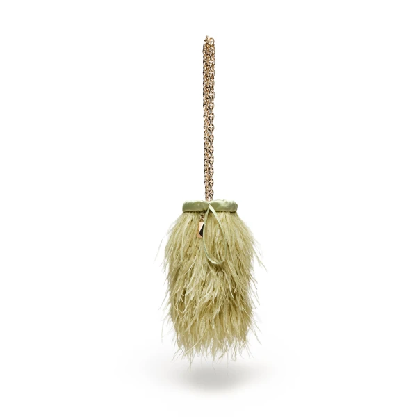 Scanlan Theodore Feather Bucket Bag in Pistachio | Bucket Bags | Coveti