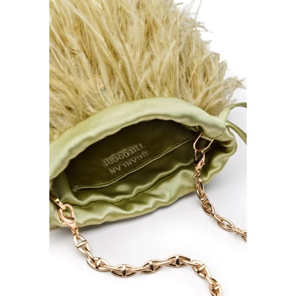 Scanlan Theodore Feather Bucket Bag in Pistachio | Bucket Bags | Coveti