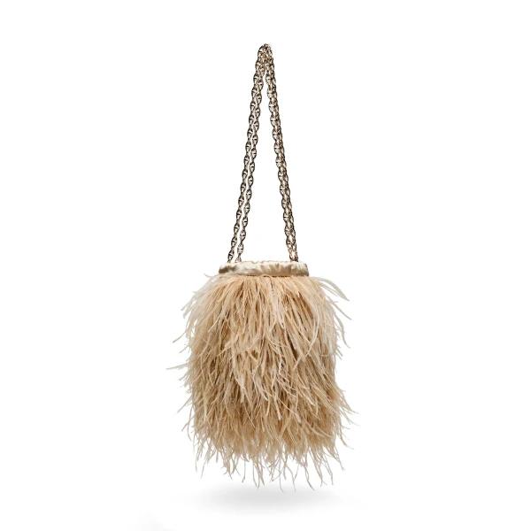 Feather Bucket Bag in Sable