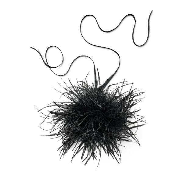 Feather Choker in Black