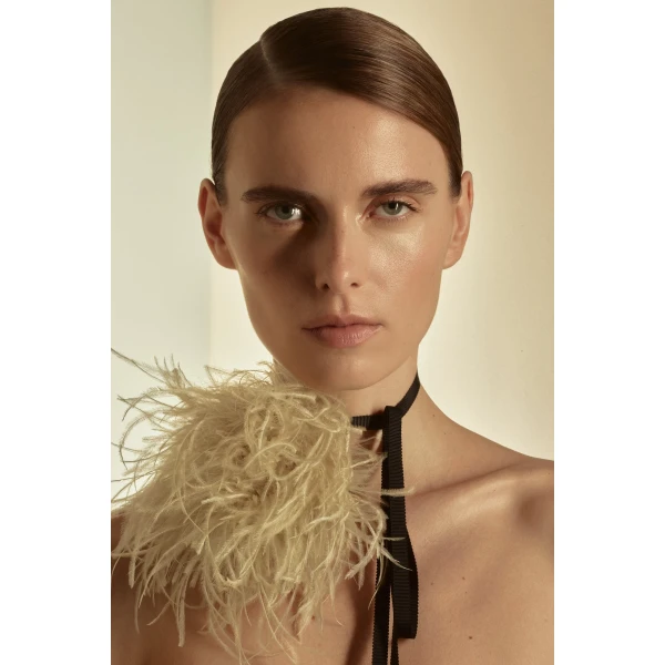 Scanlan Theodore Feather Choker in Pistachio | Necklace | Coveti