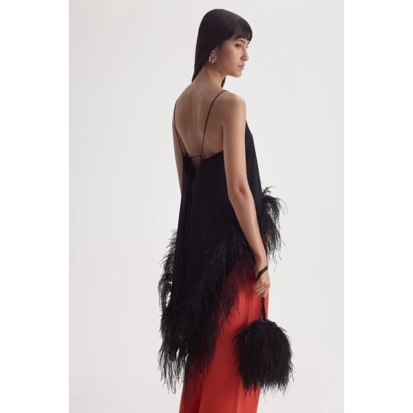 Scanlan Theodore Feather Silk Top in Black | Tops | Coveti