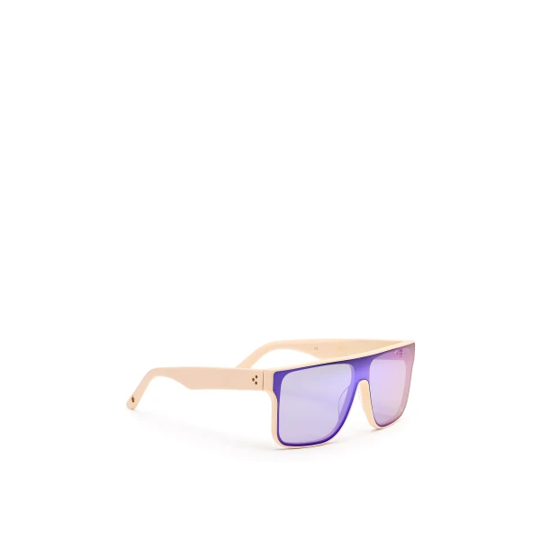 Scanlan Theodore Flat Top Sunglasses in Cream Purple | Sunglasses | Coveti