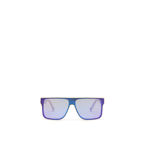 Flat Top Sunglasses in Cream Purple