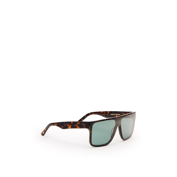 Scanlan Theodore Flat Top Sunglasses in Tortoise Green | Sunglasses | Coveti