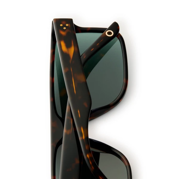 Scanlan Theodore Flat Top Sunglasses in Tortoise Green | Sunglasses | Coveti