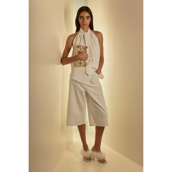 Scanlan Theodore Flora Mini Top Handle in Light Gold