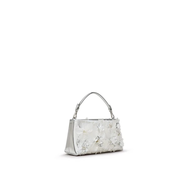 Scanlan Theodore Flora Mini Top Handle in Silver | Mini Bags | Coveti