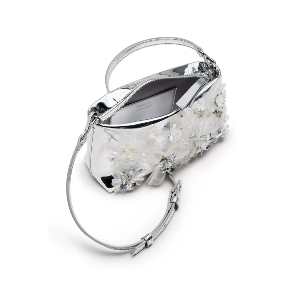 Scanlan Theodore Flora Mini Top Handle in Silver | Mini Bags | Coveti