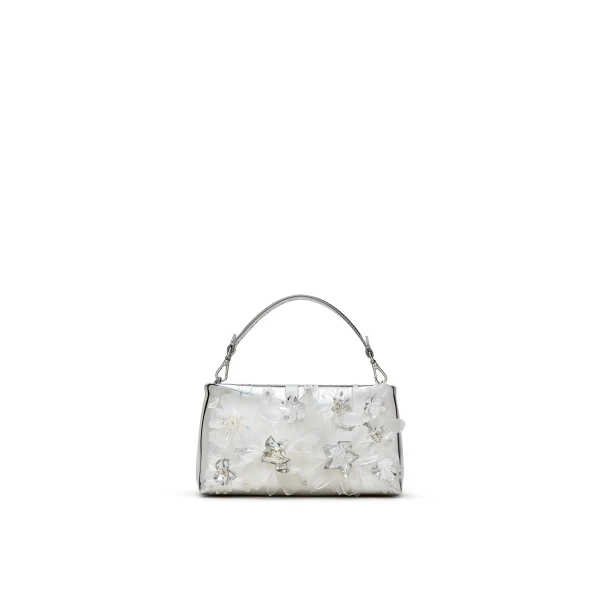 Scanlan Theodore Flora Mini Top Handle in Silver | Mini Bags | Coveti
