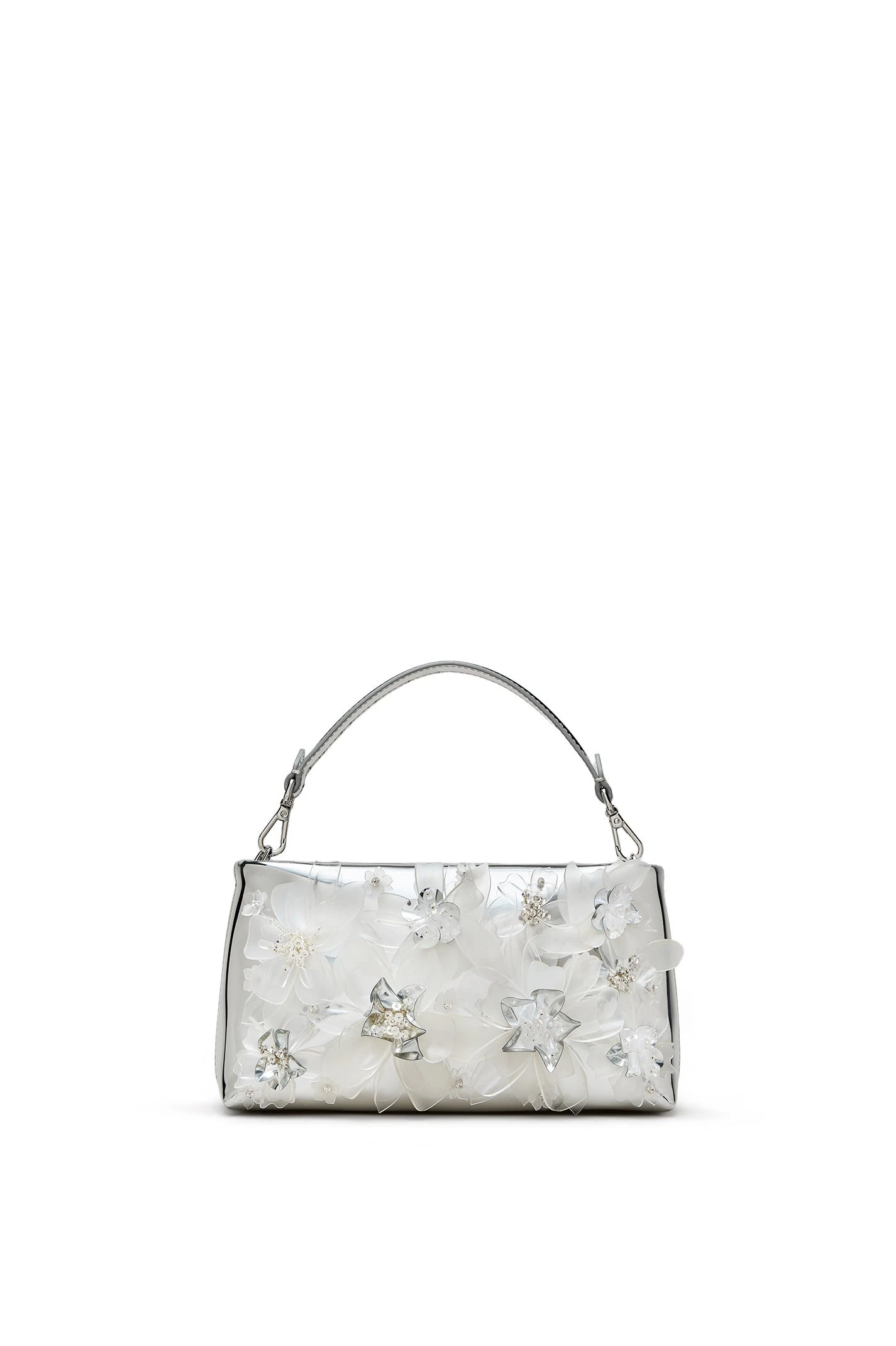 Scanlan Theodore Flora Mini Top Handle in Silver Scanlan Theodore Flora Mini Top Handle in Silver | Mini Bags | Coveti
